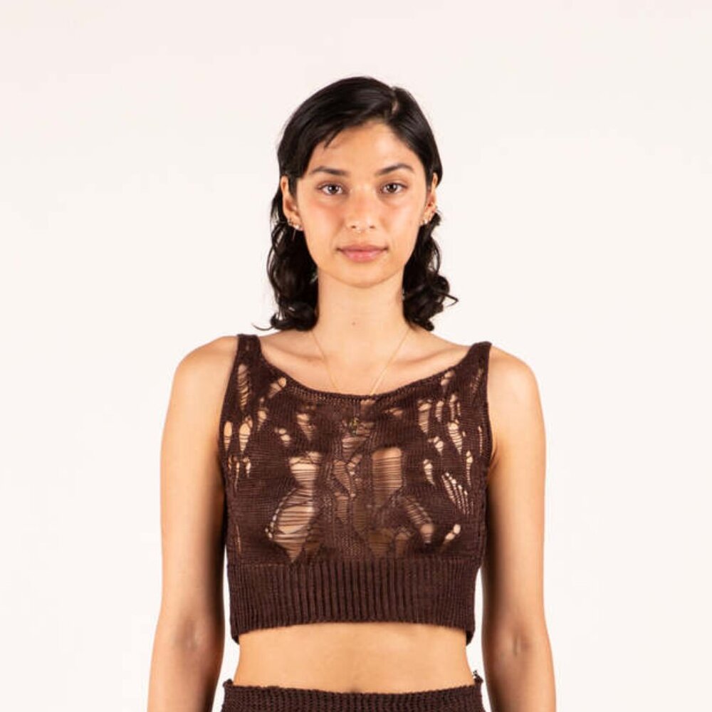 Paloma Wool Baia Knitted Top - Brown